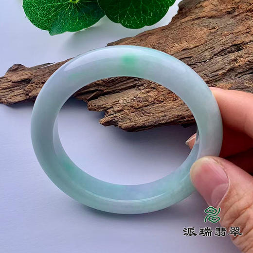 派瑞翡翠 翡翠手镯 糯种 飘花 商品图1