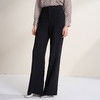 EITIE爱特爱时尚干练通勤黑色高腰百搭微喇休闲裤2026春季新款A2605101 商品缩略图1
