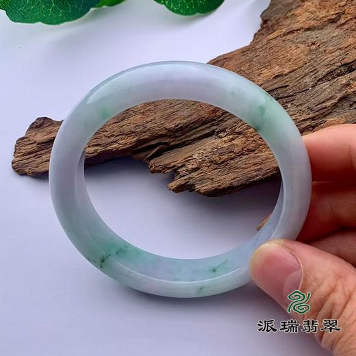 派瑞翡翠 翡翠手镯 糯种 飘花 商品图1