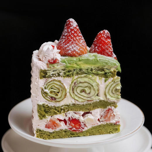 抹茶草莓可丽卷蛋糕 商品图0