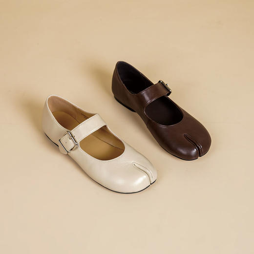 Westory2026年春季牛皮分趾学院风玛丽珍鞋休闲平底浅口单鞋S26AE50671 商品图8