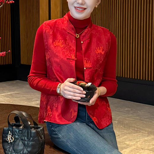 【预售7天】良木礼国风盘扣马甲（3317） 商品图2