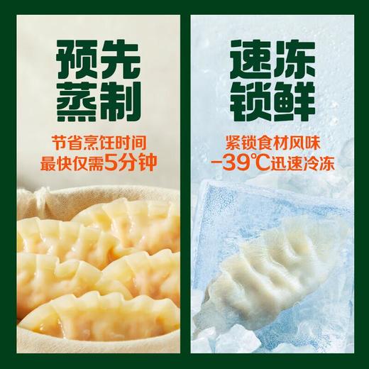 必品阁 王饺子荠菜马蹄猪肉馅 490g/袋 蒸煎饺速冻水饺 商品图5