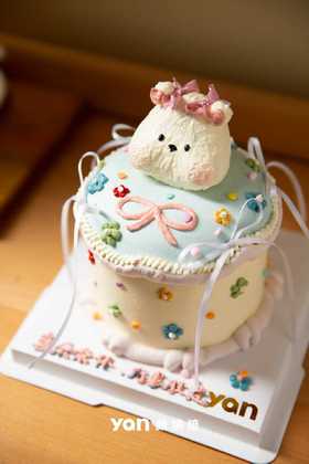 INS粉蓝丝带小熊