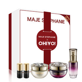 【OHIYO独家联名】玛嘉思缇 日夜分时御龄礼盒（时光日霜45g+时光抗皱霜45g+油珠精华35ml+黑耀精华4.5mlx2）