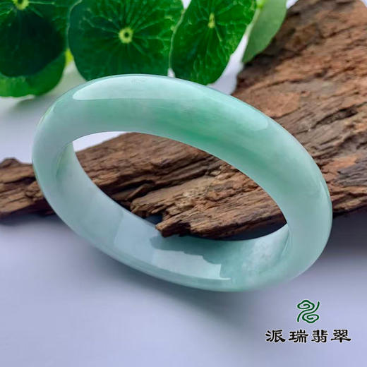 派瑞翡翠 翡翠手镯 糯种 飘花 商品图2