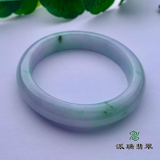 派瑞翡翠 翡翠手镯 糯种 飘花 商品图3