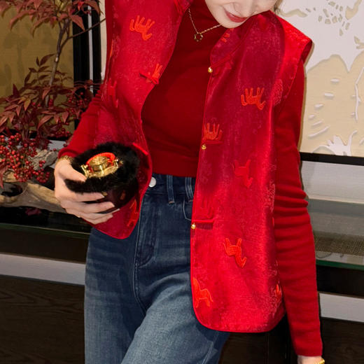 【预售7天】良木礼国风盘扣马甲（3317） 商品图1