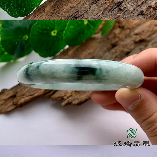 派瑞翡翠 翡翠手镯 糯种 飘花 商品图3