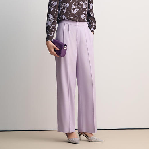 EITIE爱特爱醋纤通勤高腰显瘦垂感西装裤2026春季新款8505212 商品图3