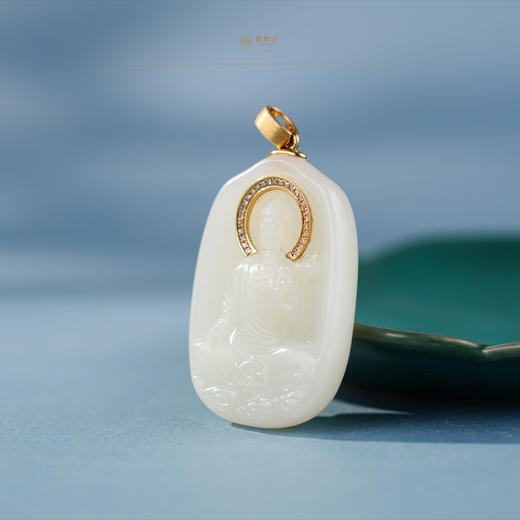 「鎏金岁月」系列【梵伽】金镶羊脂玉葫芦 商品图1