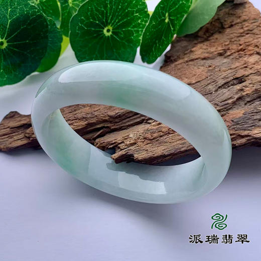 派瑞翡翠 翡翠手镯 糯种 飘花 商品图0