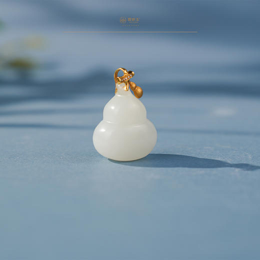 「鎏金岁月」系列【福声】金镶羊脂玉葫芦 商品图2