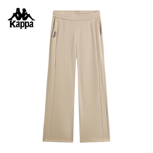 Kappa 运动长裤女新款休闲针织直筒裤宽松刺绣束脚裤子K0G22AK84 商品图2