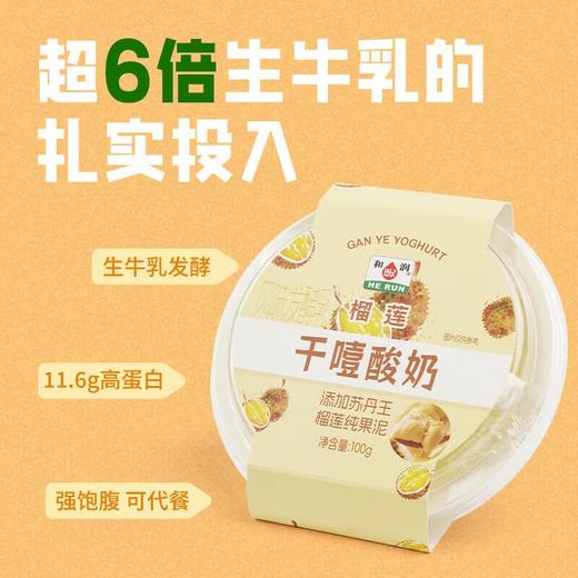 和润 干噎酸奶榴莲味 100g/盒 干巴酸奶 商品图3