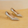 Westory2026年春季闪钻婚鞋宴会鞋尖头中跟浅口单鞋S26AE50611 商品缩略图6