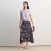 EITIE爱特爱优雅显瘦通勤紫色印花百褶A字半身裙2026春季新款8506205 商品缩略图1