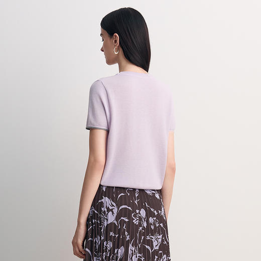 EITIE爱特爱通勤百搭柔软舒适圆领短袖针织衫2026春季新款8501211 商品图11