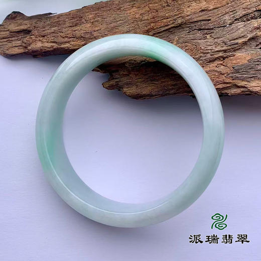 派瑞翡翠 翡翠手镯 糯种 飘花 商品图3