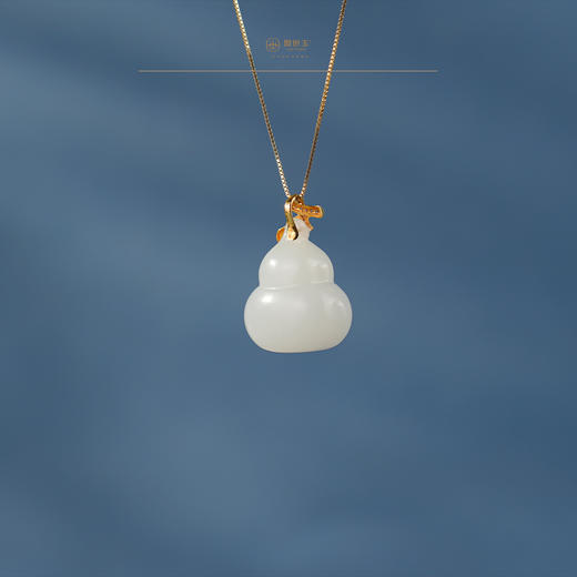 「鎏金岁月」系列【福声】金镶羊脂玉葫芦 商品图5