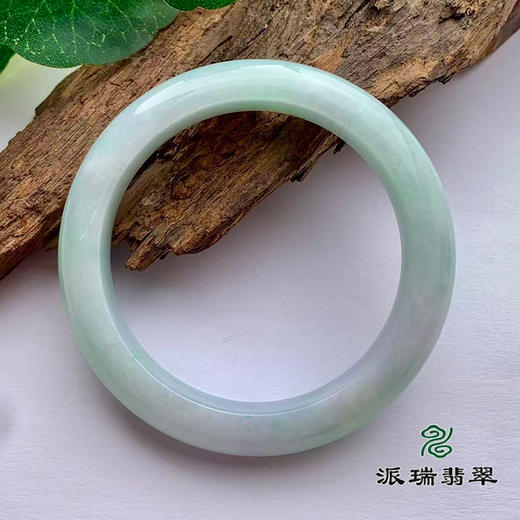 派瑞翡翠 翡翠手镯 糯种 飘花 商品图1