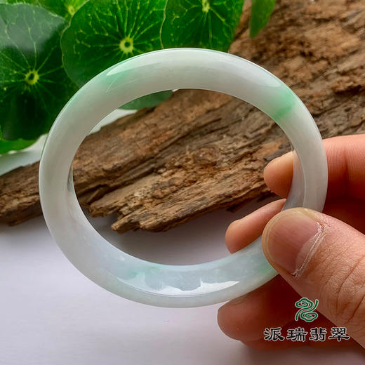 派瑞翡翠 翡翠手镯 糯种 飘花 商品图3