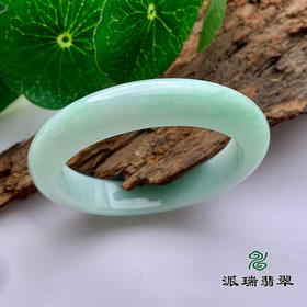 派瑞翡翠 翡翠手镯 糯种 飘花