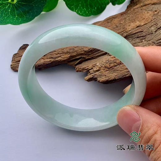 派瑞翡翠 翡翠手镯 糯种 飘花 商品图1