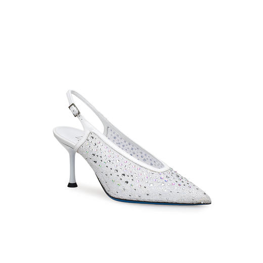 豪麟名鞋LORIBLU女鞋半凉鞋织物6EXSS81S白色 商品图0