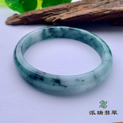 派瑞翡翠 翡翠手镯 糯种 飘花 商品图2