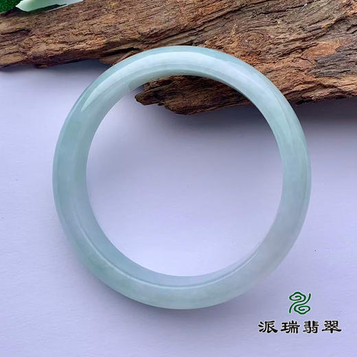 派瑞翡翠 翡翠手镯 糯种 飘花 商品图3