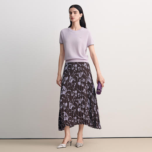 EITIE爱特爱通勤百搭柔软舒适圆领短袖针织衫2026春季新款8501211 商品图7