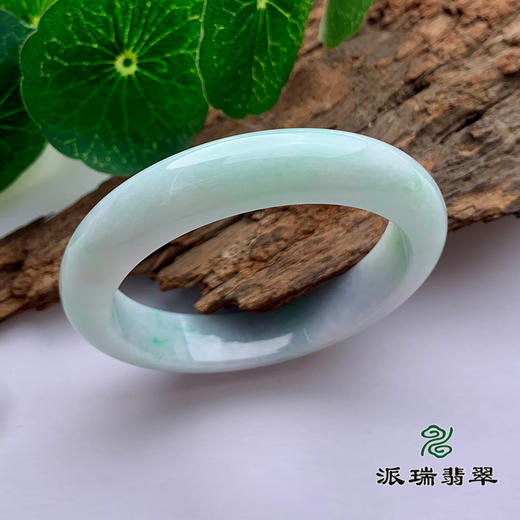 派瑞翡翠 翡翠手镯 糯种 飘花 商品图0