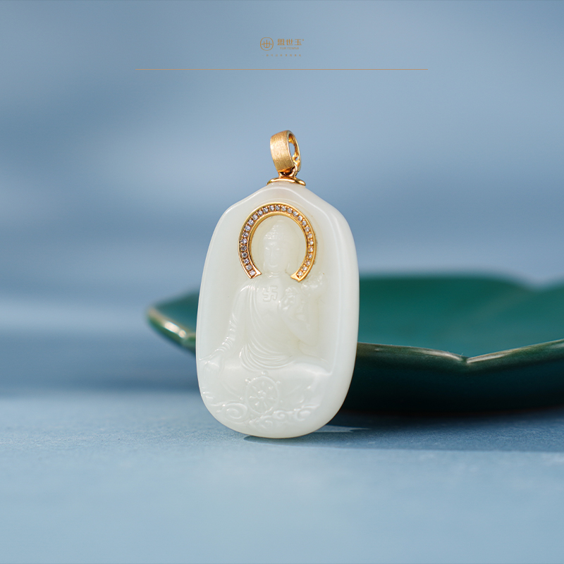 「鎏金岁月」系列【梵伽】金镶羊脂玉葫芦