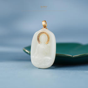 「鎏金岁月」系列【梵伽】金镶羊脂玉葫芦