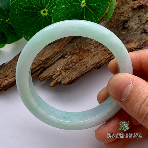 派瑞翡翠 翡翠手镯 糯种 飘花 商品图3