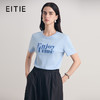 EITIE爱特爱简约logo印花短袖T恤女宽松显瘦圆领上衣2026春季新款8502203 商品缩略图1