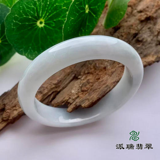 派瑞翡翠 翡翠手镯 糯种 飘花 商品图0