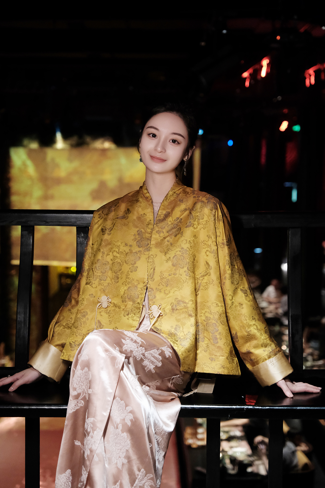 盛唐牡丹 | 花香引蝶真丝宋锦新中式外套 (不夹棉)