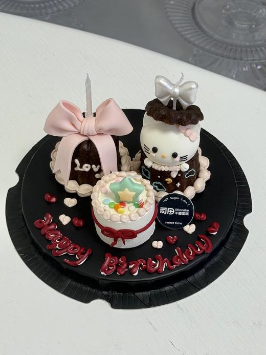 可露丽mini蛋糕组合（改字备注，蜡烛底托颜色随机搭配） 商品图0