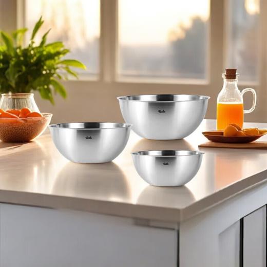 菲仕乐不锈钢果蔬篮滤水篮两件组24CM 商品图3