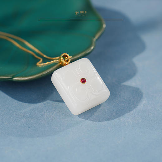 「鎏金岁月」系列【星澜】金镶羊脂玉方糖 商品图5