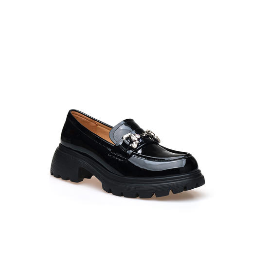 豪麟名鞋奥莱迪嘉女鞋乐福鞋牛移膜革DJXXO61WS202黑色  原价1960元 商品图0