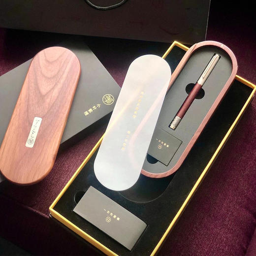 笔下 钢木转经筒钢笔 轮回 小叶紫檀 材质书写流畅 商品图3