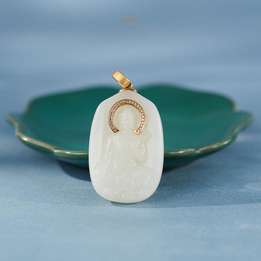 「鎏金岁月」系列【梵伽】金镶羊脂玉葫芦 商品图2