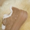 【牛剖层】西村名物2025年冬季新款舒适厚底防滑毛绒内里保暖毛毛鞋X26AM17691 商品缩略图4