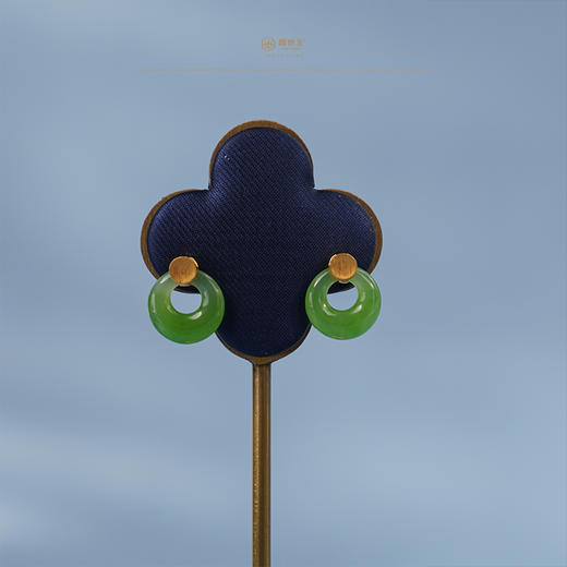 「鎏金岁月」系列【春娇】金镶碧玉吊坠 商品图2