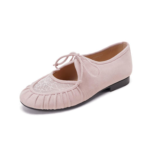 Westory2026年春季羊京配蕾丝清新玛丽珍鞋透气乐福鞋休闲平底单鞋S26AH50411 商品图12