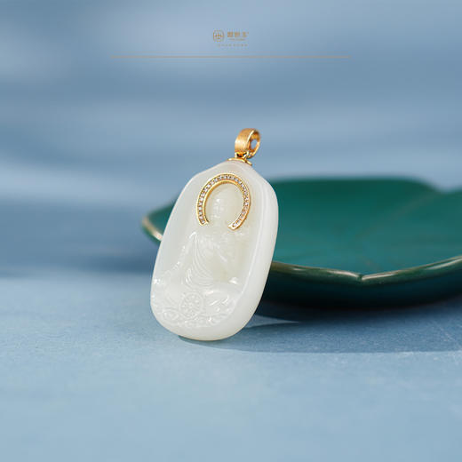 「鎏金岁月」系列【梵伽】金镶羊脂玉葫芦 商品图4