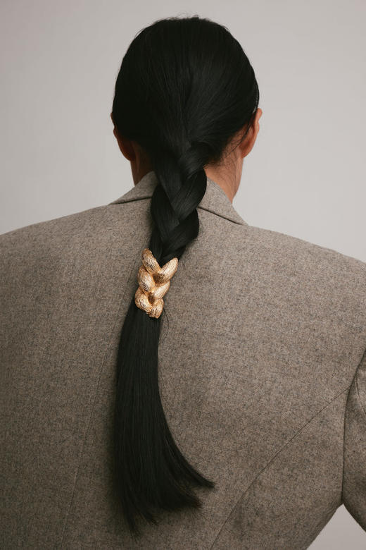 订购8周到｜LELET-Braided-编织马尾 金色 设计感 头饰［美国设计师］ 商品图0